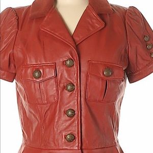 Cach’e Red Leather jacket